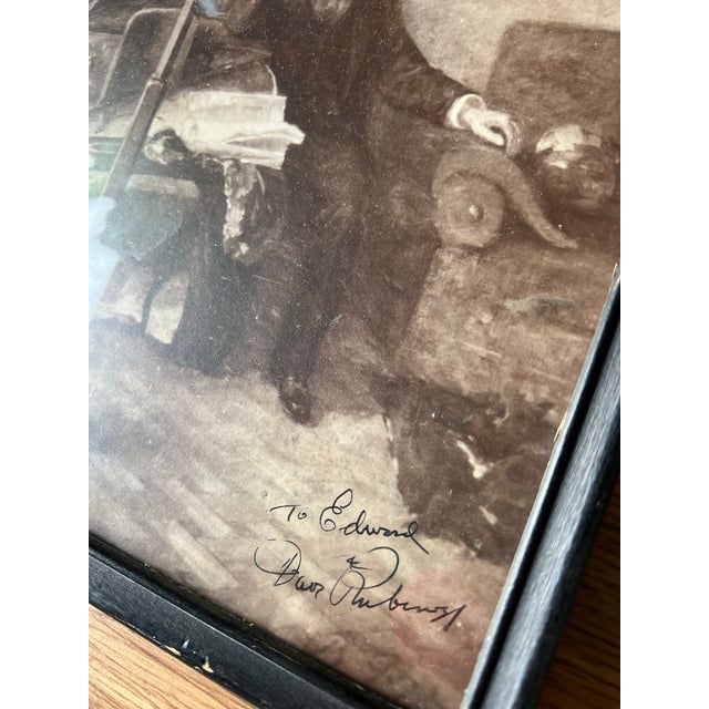 1970s Vintage French Print of "The Violin Lesson" in a Frame For Sale - Image 5 of 9