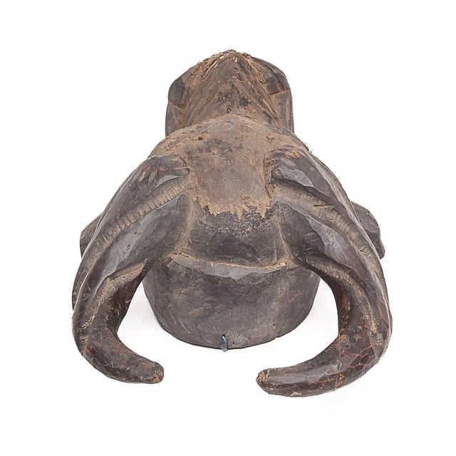 Tan Vintage Zoomorphic Mask, 1930s For Sale - Image 8 of 12
