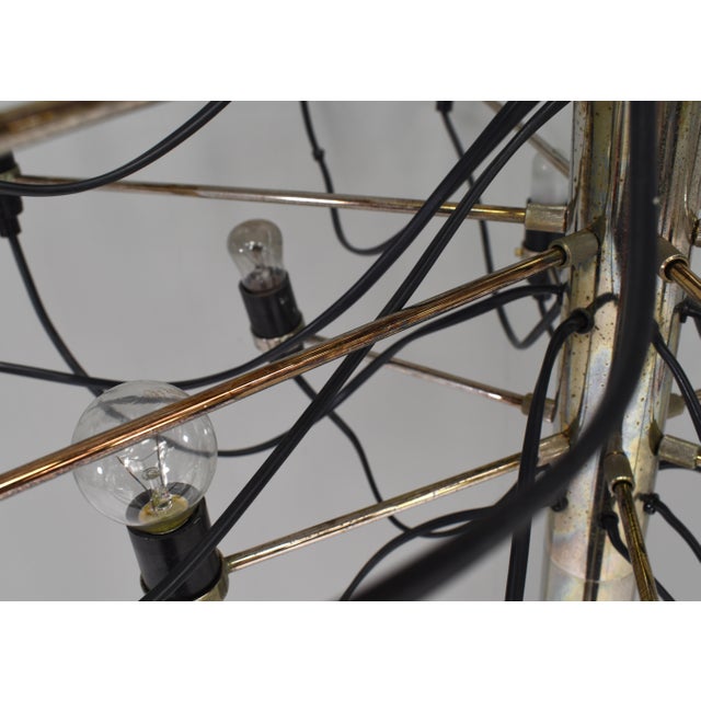 Brass Chandelier by Gino Sarfatti for Arteluce, 1950s For Sale - Image 10 of 14