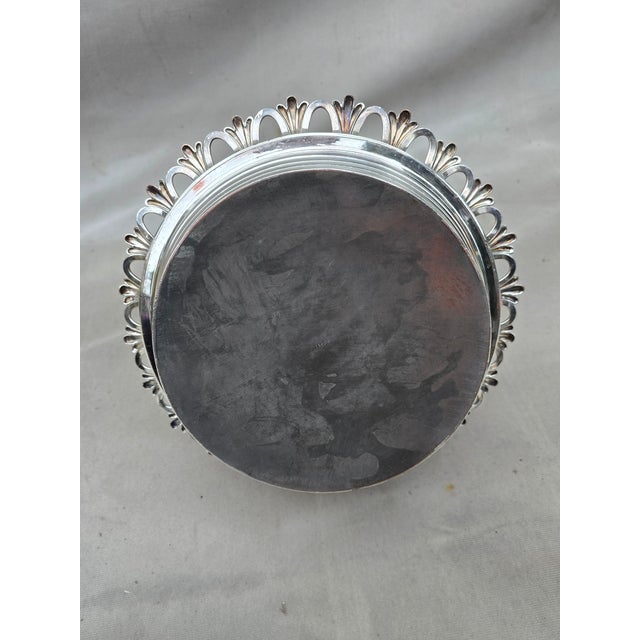 Platinum Silver Plated Basket by Sheffield For Sale - Image 8 of 10