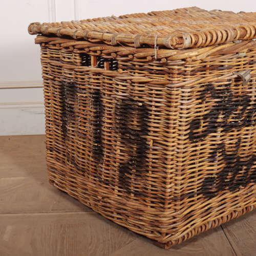 English Wicker Log Basket, 1890s For Sale - Image 5 of 8