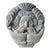 Hand Carved Limestone Italian Baroque Triton Mask Spout For Sale