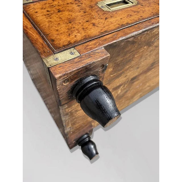 Military Campaign Chest of Drawers in Oak, 1840s For Sale - Image 15 of 18