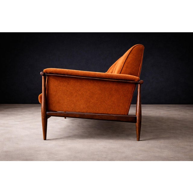 Liceu de Artes e Ofícios “Canoa” Sofa in Brazilian Rosewood & Mohair, Liceu De Artes E Ofícios, Brazil, 1960s For Sale - Image 4 of 14