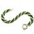 Modern 18k Yellow Gold Rope Bracelet With Emerald Beads For Sale - Image 3 of 5