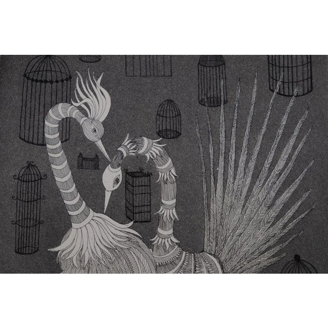 Modern Anne Parisot-Baille, Parade nuptiale, Etching For Sale - Image 3 of 7