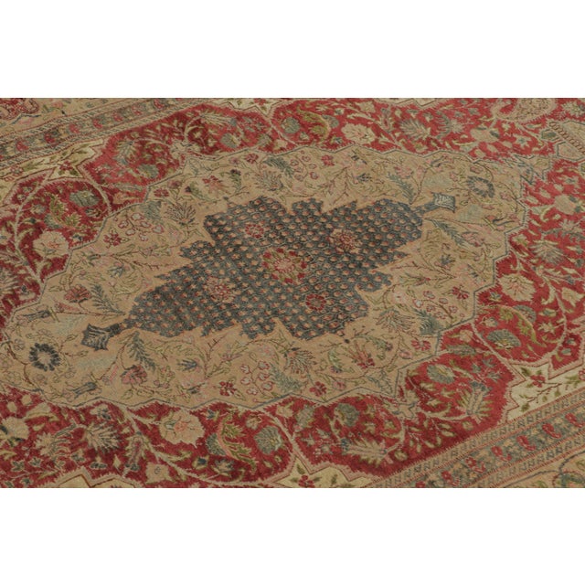 1920s Antique Turkish Medallion Rug With Stately Medallion & Ornate Vinery - Rug & Kilim For Sale - Image 5 of 7