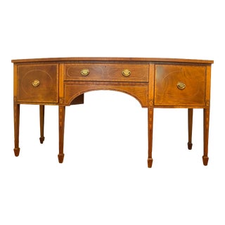 1990s Williamsburg Mahogany Inlay Sideboard by Baker Furnitures in Federal Style For Sale