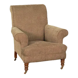 English Upholstered Wingback or Library Lounge Armchair