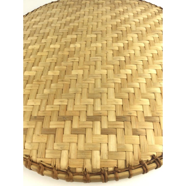 Vintage Flat Flour Basket Lid Wall Art For Sale - Image 10 of 11