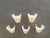 Glass Pristine Antique 1930s Art Deco Williamson Beardslee 5-Light Slip Shade Flush Mount For Sale - Image 7 of 14