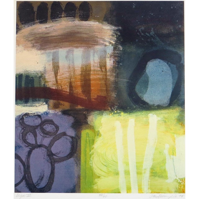 Signed & Numbered Abstract Print by Gary Denmark C. 1998 For Sale