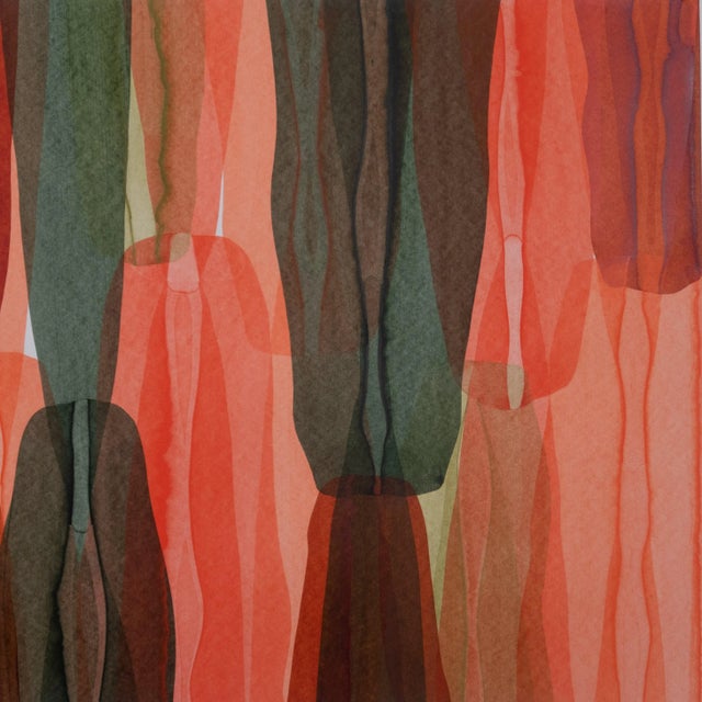 Red "Coming of Age" Work on Paper by Artist Casey R Klein For Sale - Image 8 of 8