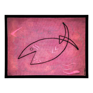 Lucia SternPoisson Agile, Fish Decoupage Collage Painting