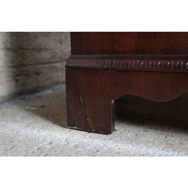 Late 20th Century Century Furniture Claridge Crotch Mahogany China Curio Cabinet Display Case For Sale - Image 11 of 12