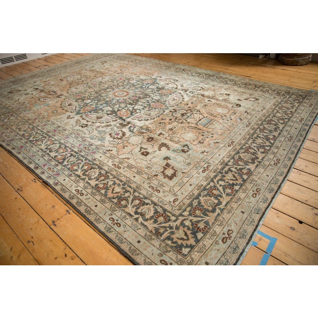 Vintage Distressed Meshed Carpet - 8'6" x 11'10" For Sale - Image 13 of 16