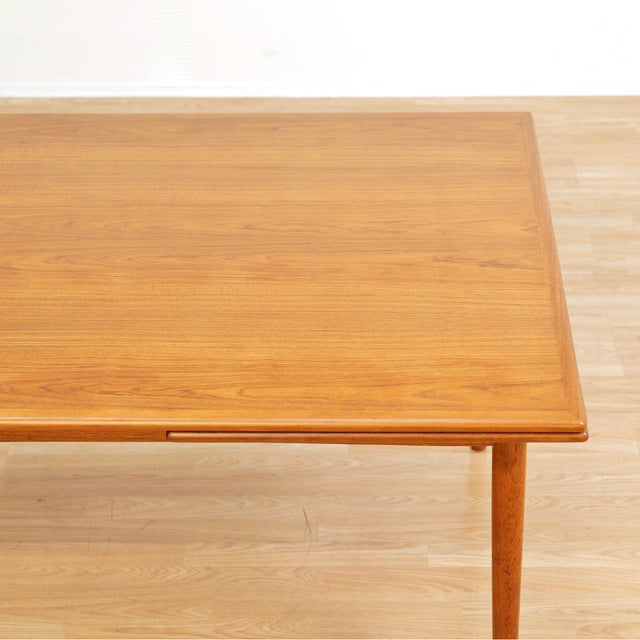 Large Mid 20th Century Teak Extending Dining Table by Georg Petersens Møbelfabrik For Sale - Image 9 of 12