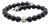 1990s David Yurman Estate Matte Onyx Carved Prayer Beads Bracelet 8.5" Silver For Sale