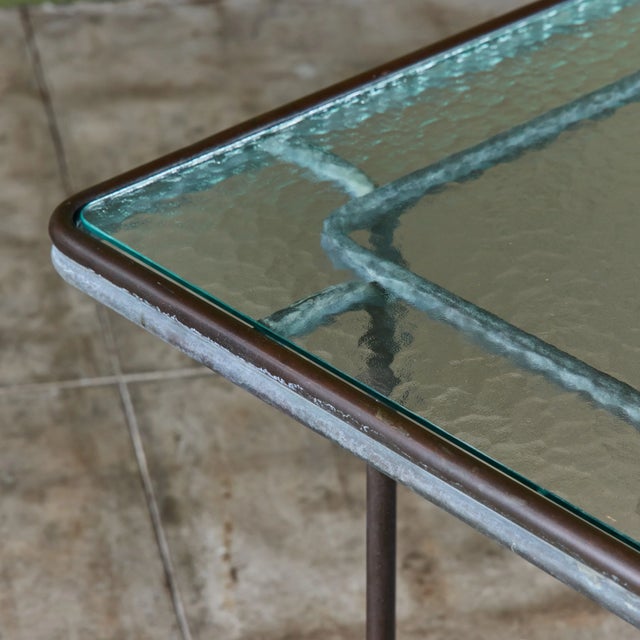 Walter Lamb Rectangular Bronze Patio Dining Table for Brown Jordan For Sale - Image 11 of 16