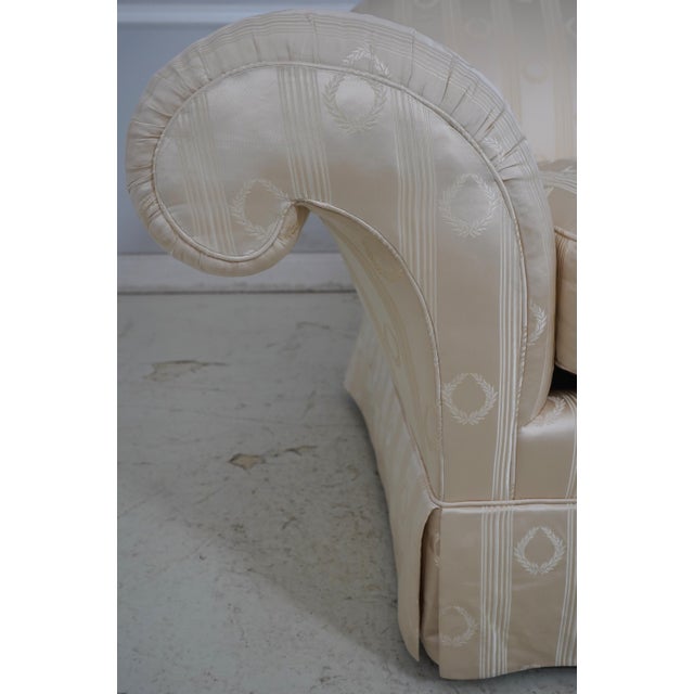 Baker Silk Upholstery Down Seat Sofa For Sale - Image 13 of 18