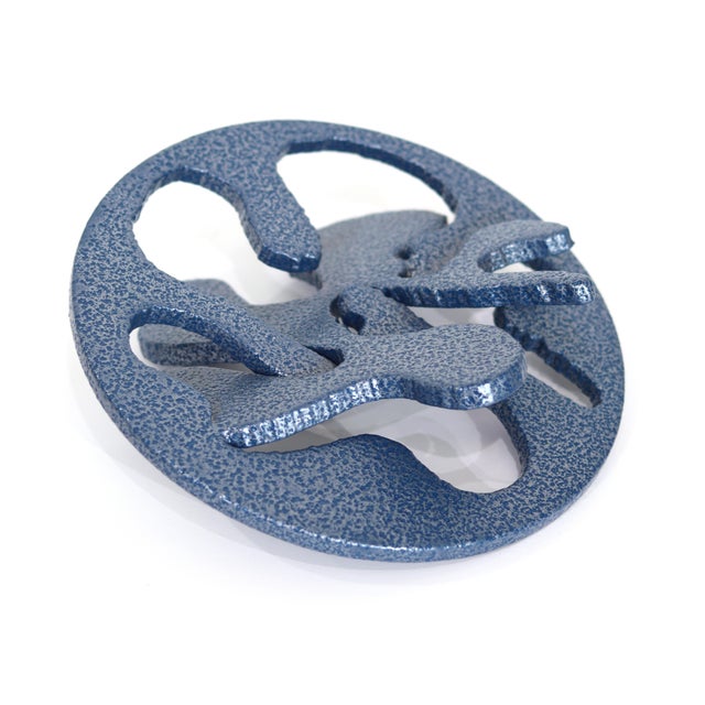 Splash - Abstract Round Contemporary Geometric Metal Sculpture for Table or Desk Original Artwork by Granville Beals For Sale - Image 9 of 12