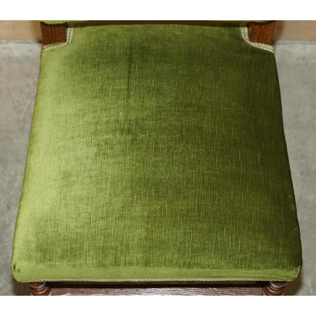 Antique Victorian Green Desk Chair from Edward & Roberts For Sale - Image 17 of 18