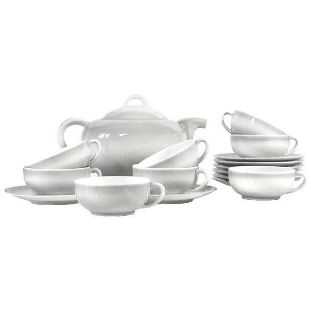 Gray Exposition Tableware Set by C. Tharaud for Limoges, 1937 For Sale - Image 8 of 8