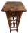 Vintage Tortoiseshell Rattan Plant Stand Side End Table With Drawer For Sale