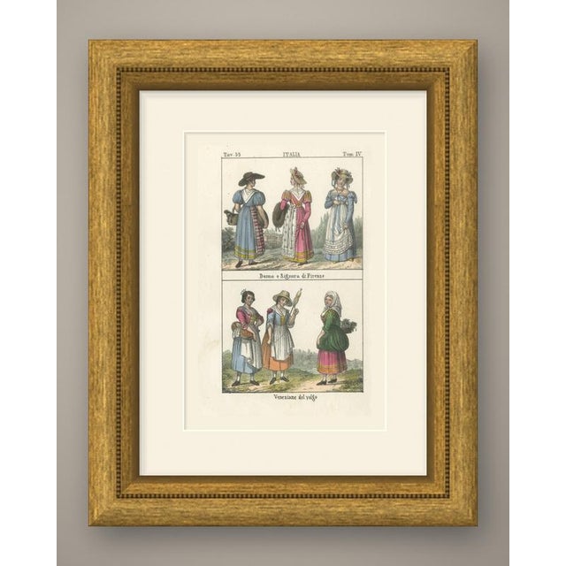 This is an original antique lithograph, hand colored, from the Galleria Universale di Tutti i Popoli del Mondo (Venice,...
