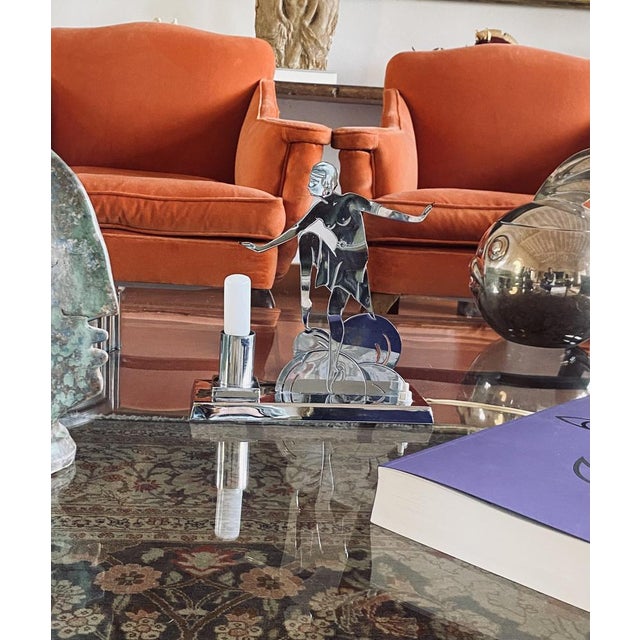 Art Deco Charleston Dancer Cubist Table Lamp from LW Paris, France, 1930s For Sale - Image 9 of 16