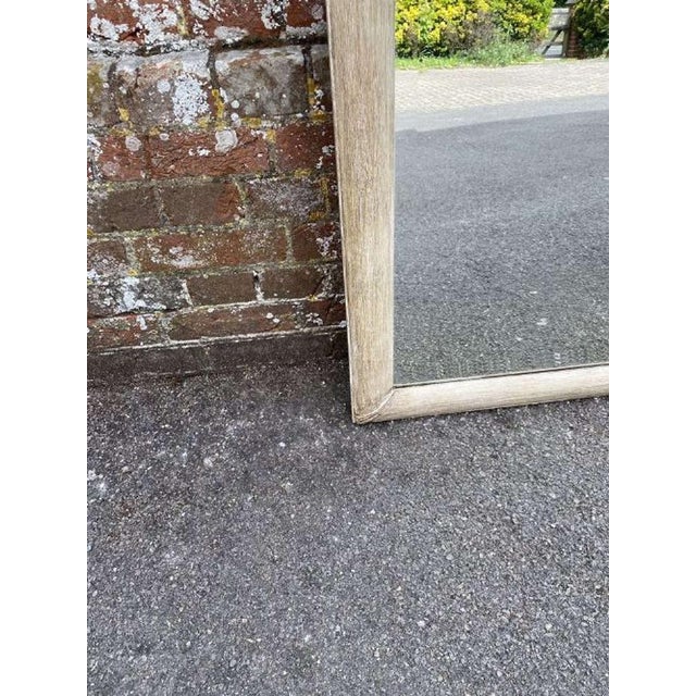 Large Antique 19th Century French Carved Wood & Gesso Paint Mirror For Sale - Image 5 of 8