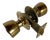 1960s Mid-Century Modern Polished Brass Skillman Privacy Doorset For Sale