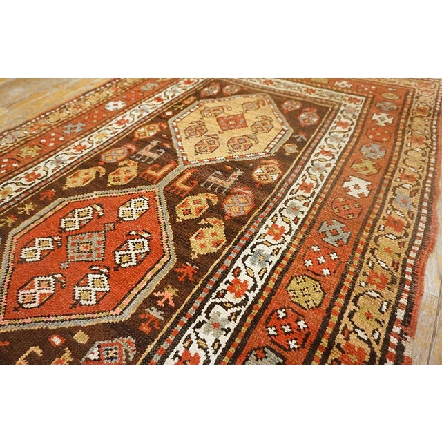 Early 20th Century W. Persian Kurdish Runner Carpet For Sale - Image 11 of 15