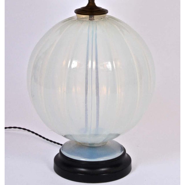 1930s Marius-Ernest Sabino Opalescent Glass Table Lamp For Sale - Image 6 of 8