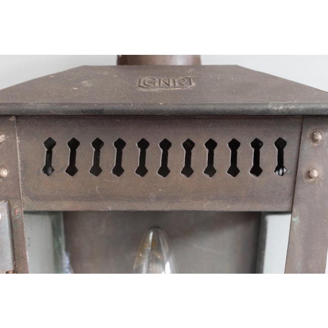 1950s Vintage Wall Lantern in Brass, 1950s For Sale - Image 5 of 8