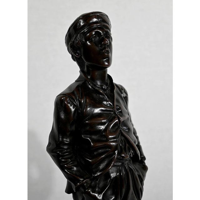 After H. Hertzberg, Le Siffleur, 19th-Century, Bronze For Sale - Image 11 of 18