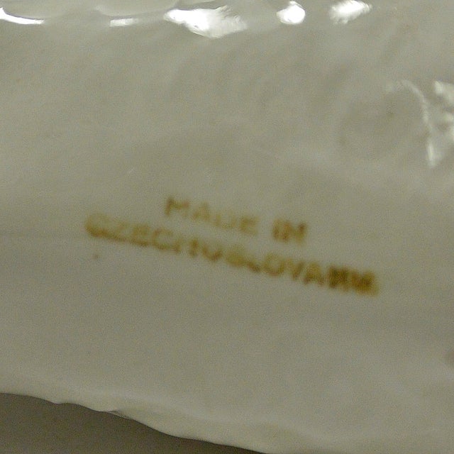 Mid-Century Large Art Deco White Porcelain Borzoi Figurine For Sale - Image 9 of 9