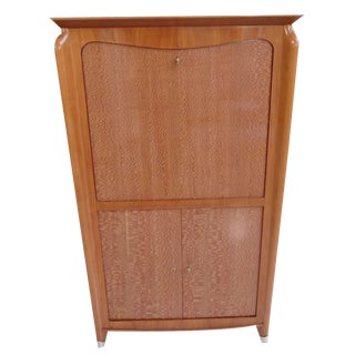 Bar Cabinet in Birch with Veneered Doors, Paris, 1940s For Sale
