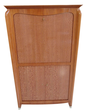 Bar Cabinet in Birch with Veneered Doors, Paris, 1940s