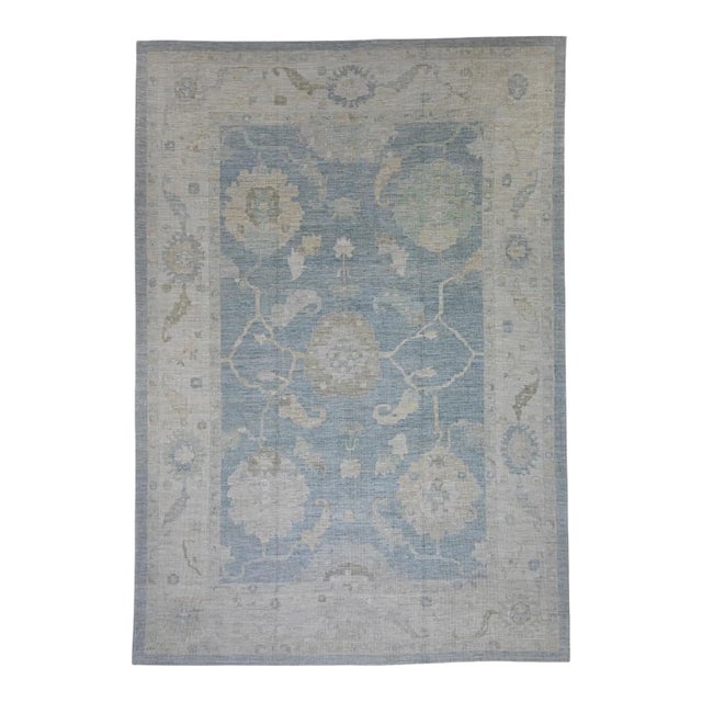 Turkish Oushak Rug 12'4" x 17'6" For Sale