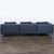 2010s Cb2 Modern Dark Blue Sectional Sofa With Chaise and Metal Legs For Sale - Image 5 of 9