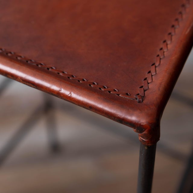 Spanish Hacienda Wrought Iron & Leather Barstools, 1960s For Sale - Image 13 of 13