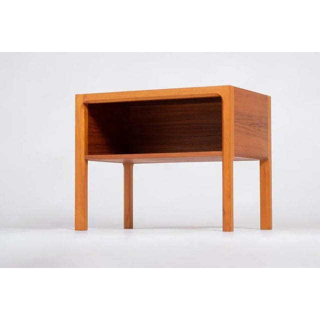 Large Vintage Danish Nightstand in Teak, 1960s For Sale - Image 4 of 8