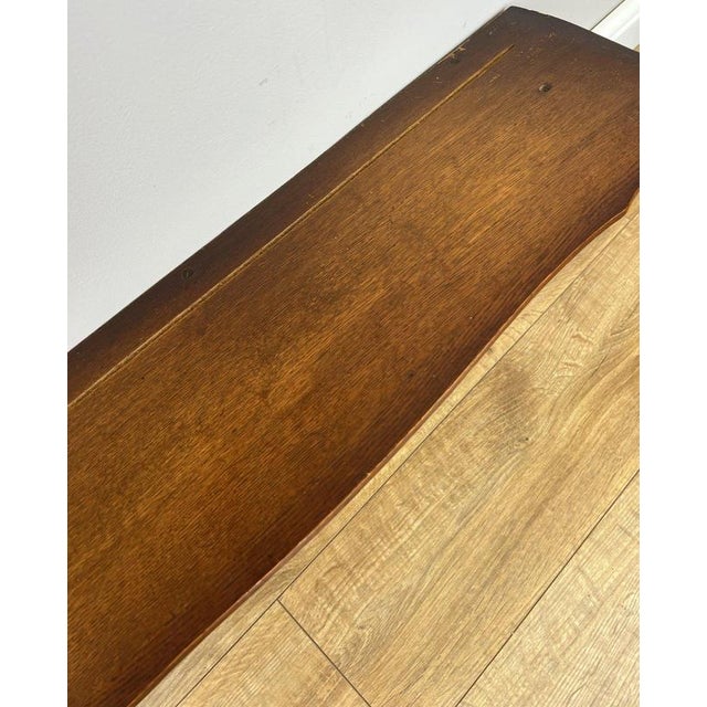 Brown Vintage French Oak Wall-Mounted 5-Hook Coat Rack For Sale - Image 8 of 10