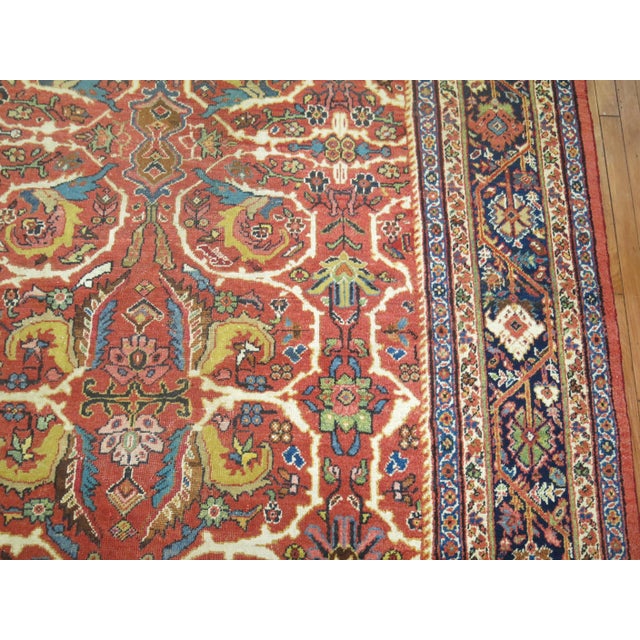 Persian Zabihi Collection Antique Persian Mahal Sultanabad Rug - 10'4" x 13'8" For Sale - Image 3 of 12