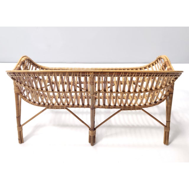 Vintage Italian Bamboo Sofa, 1960s For Sale - Image 9 of 15