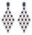 Natural Sapphire 1.08cts & Diamond 1cts Earring in 14k Gold For Sale