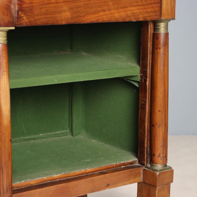 Empire Walnut Bedside Table For Sale - Image 4 of 9
