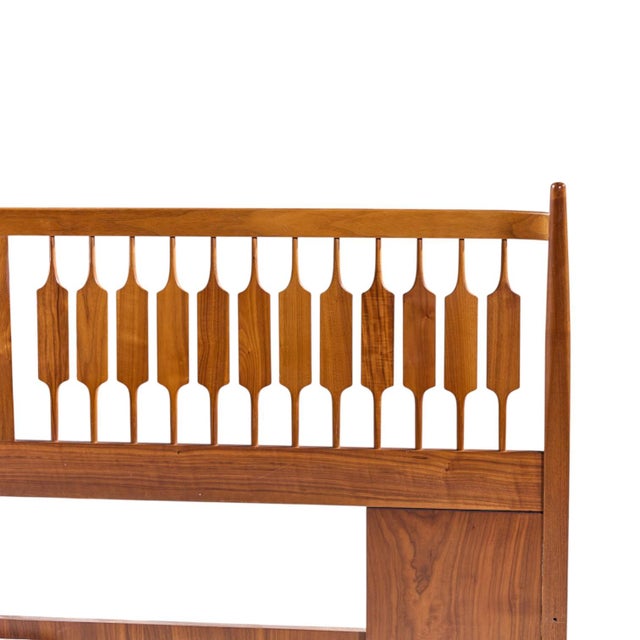 Mid 20th Century Kipp Stewart for Drexel Declaration Mid Century Walnut King Headboard For Sale - Image 5 of 5
