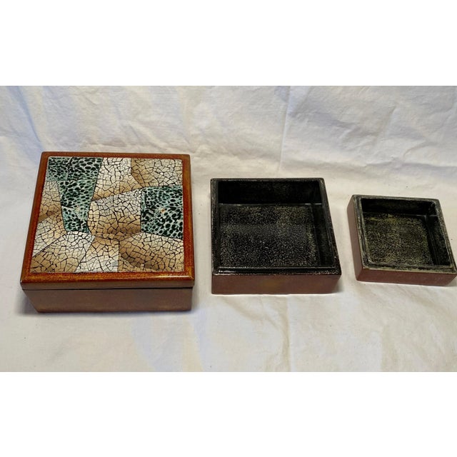 Brown Maitland Smith Eggshell Box Set of 3. For Sale - Image 8 of 8